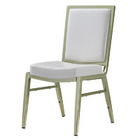 Pure White Aluminum Stacking Chair #YD-1026
