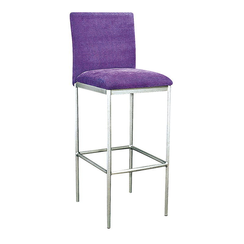 SILVER PAINTING COLOR FABRIC UPHOLSTERED STEEL BAR STOOL #YA-066