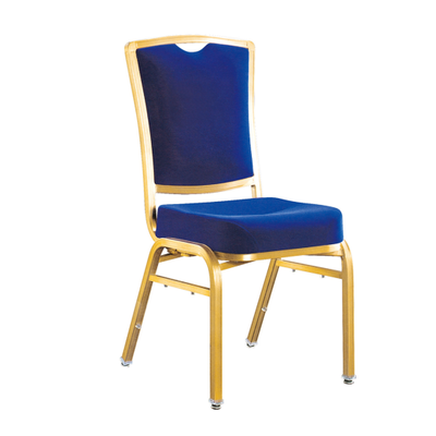 Navy Blue Fabric Hospitality Banquet Meeting  Metal Aluminum Flexible Back Stacking Chair YB-017