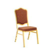 Hotel Party Stacking Chair Aluminum Alloy Flower Back Design Chair YD-005