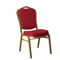Red fabric Upholstered Aluminum Stackable Church Chair YD-019
