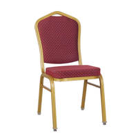 Dining Room Aluminum Chair Stackable Golden Painting Hotel Chair YD-020