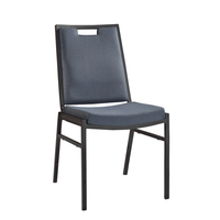 Comfortable Design Fabric Hospitality Meeting Room Iron Steel Stacking Chair YE-039
