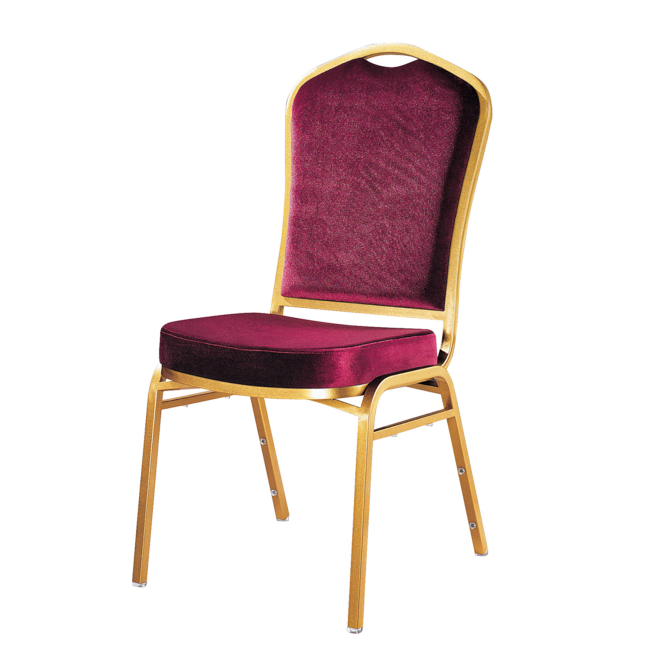 Purple Velvet Hospitality Industry Used Hotel Steel Metal Stacking Chair YE-043