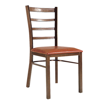 Simple Design Restaurant Leather Iron Stacking Chair YE-049