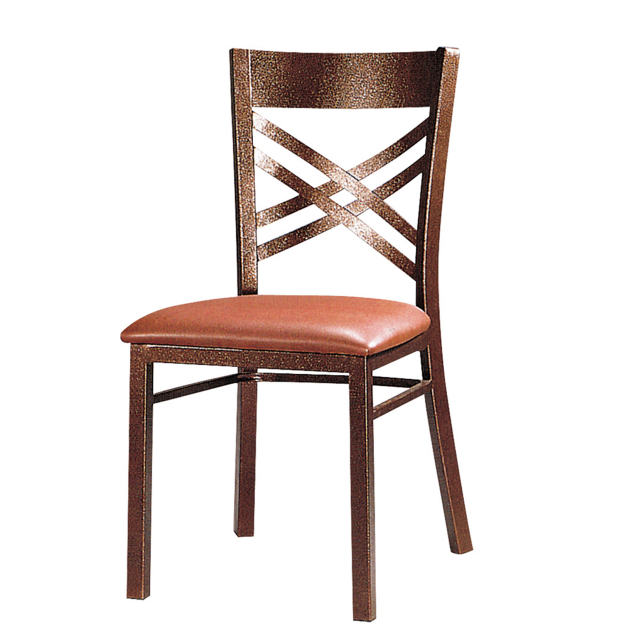 Cross-Back Design Metal Imitation Coffee Shop Cafe Wooden Iron Chair YE-051