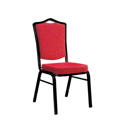Hospitality Banquet Stack Chair Red Fabric Aluminum Chair YD-023