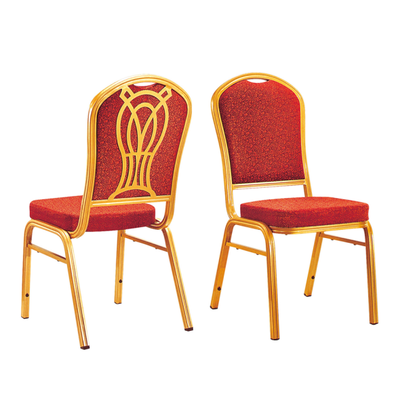 Stacking Hotel Conference Chair Aluminum Red Fabric Chair YD-032