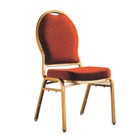 Rental Golden Painting Ballroom Chair Aluminum Stacking Church Chair YD-093