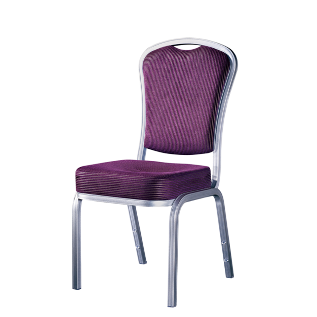 Purple Upholstered Soft Seat School Ballroom Wholesale Aluminum Chair YD-094