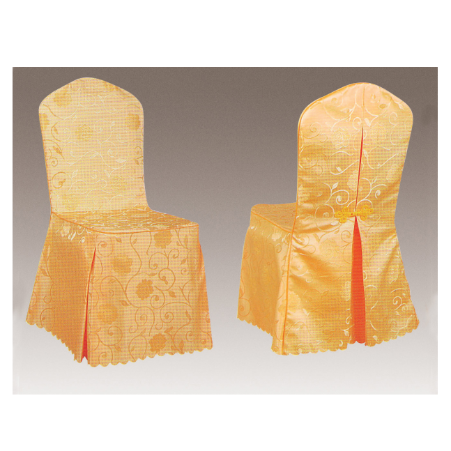 HIGH QUALITY YELLOW JACQUARD BOWKNOT CHAIR COVERS Y-072