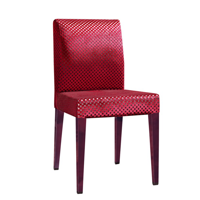 RED LEATHER IMITATION STEEL WOODEN CHAIR  YA-076