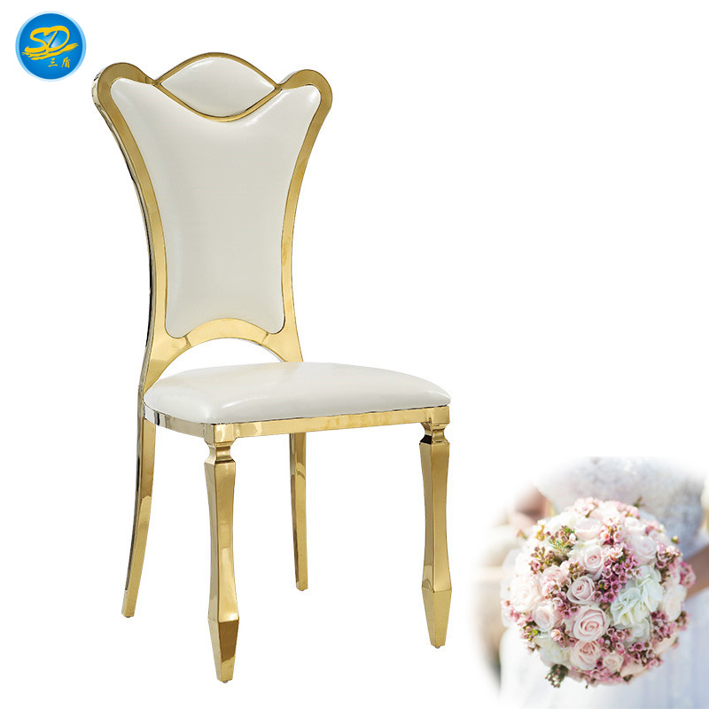 STAINLESS STEEL GOLDEN WEDDING EVENT PARTY CHAIR YS-012