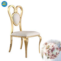 WHITE LEATHER WEDDING PARTY STAINLESS STEEL STACKING CHAIR YS-013