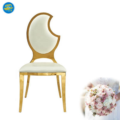 MOON BACK DESIGN STAINLESS STEEL BANQUET WEDDING DECORATION CHAIR YS-018